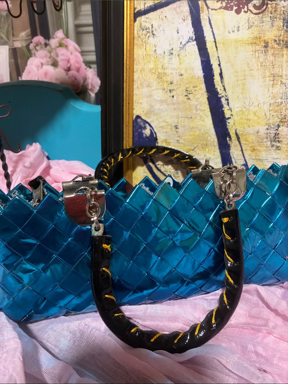 Nahui Ollin- upcycled candy wrapper purse